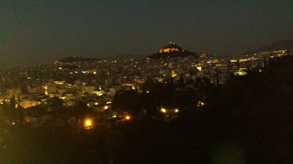 Looking out over Athens from the Acropolis